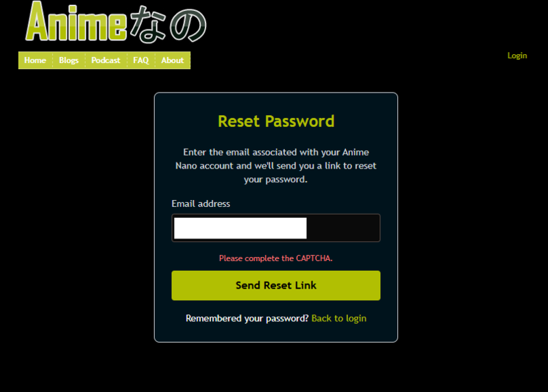 Screenshot of Codex walking through the Anime Nano password reset update
